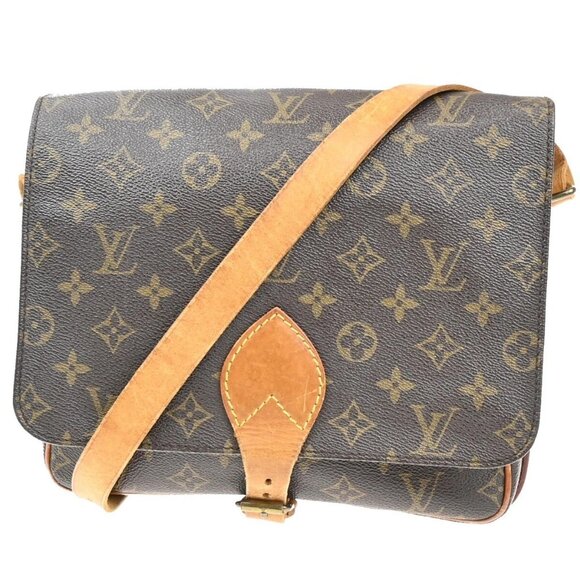 LOUIS VUITTON Cartouchiere GM Shoulder Bag Monogram Leather Brown M51252 39EE742
